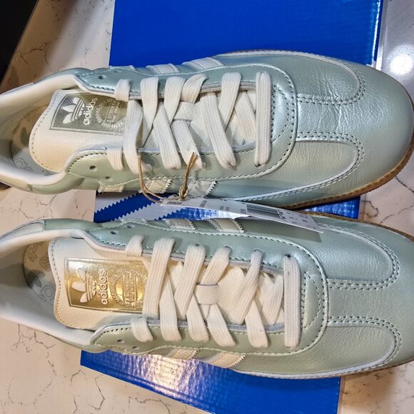 adidas Samba OG 'Linen Green Metallic' Sneakers IG1965 Mens Size 10 New Rare - Picture 3 of 14